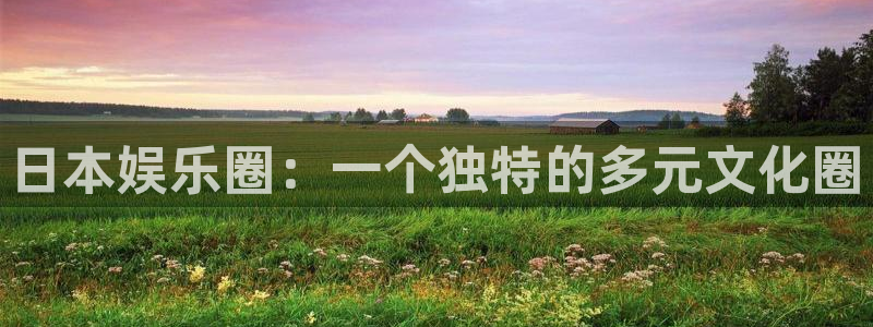 恒盛娱乐登陆：日本娱乐圈：一个独特的多元文化圈