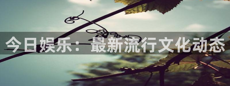 恒盛娱乐登录：今日娱乐：最新流行文化动态