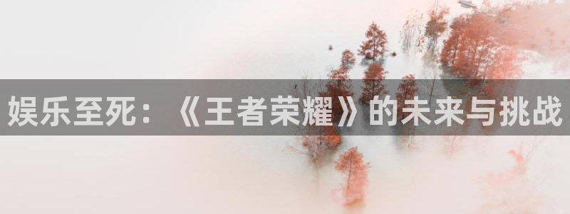 恒盛娱乐官网：娱乐至死：《王者荣耀》的未来与挑战